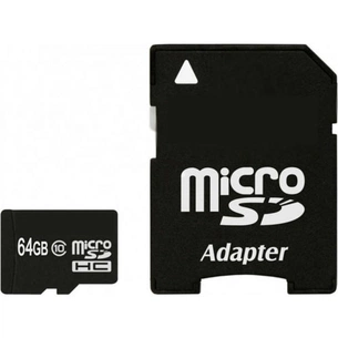 Карта пам'яті eXceleram 64Gb Miсro-SDXC class 10 с адаптером SD, UHS-I (MSD6410A) зображення 1
