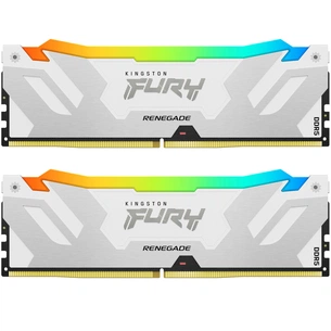 Модуль пам'яті для комп'ютера DDR5 64GB (2x32GB) 6000 MHz Renegade RGB White XMP Kingston Fury (ex.HyperX) (KF560C32RWAK2-64) зображення 1