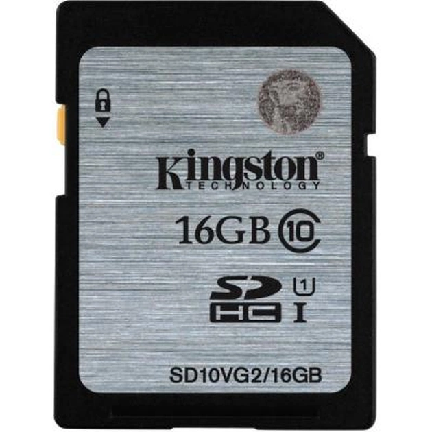 Карта пам'яті Kingston 16GB SDHC UHS-I Class10 (SD10VG2/16GB) - изображение 1