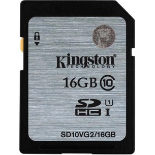 Карта пам'яті Kingston 16GB SDHC UHS-I Class10 (SD10VG2/16GB) зображення 1