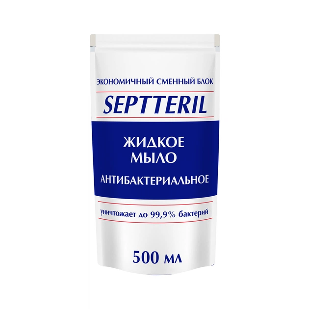 Рідке мило Septteril Антибактеріальне дой-пак 500 мл (4820168432811) - изображение 1