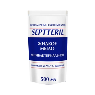 Рідке мило Septteril Антибактеріальне дой-пак 500 мл (4820168432811) зображення 1
