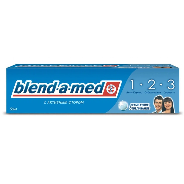 Зубна паста Blend-a-med 3-Ефект Делікатне відбілювання 50 мл (5011321360730) - зображення 1