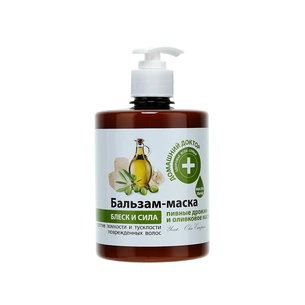 Маска для волосся Домашній Доктор Блиск та сила Пивні дріжджі і оливкова олія 500 мл (4823015929861) зображення 1