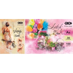 Альбом для малювання ZiBi А4, Скетчбук ART Line 30 аркушів, клеєний (ZB.1470) зображення 1