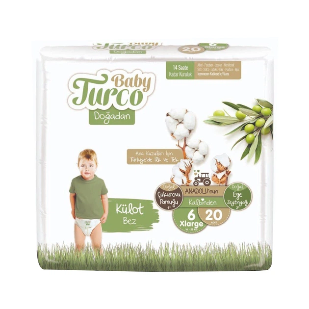Підгузки Baby Turco XL Розмір 6 (16+ кг) 20 шт (8682241200078) - зображення 1