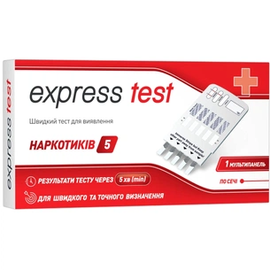 Тест на наркотики Express Test Мультипанель для визначення 5 видів наркотичних речовин (7640162322805) picture 1