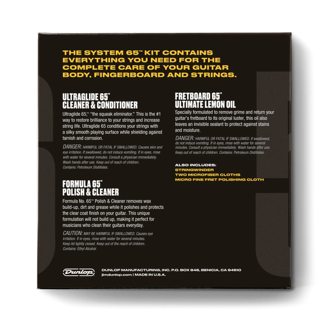 Засіб для догляду за гітарою Jim Dunlop System 65 Guitar Tech Kit (6504) - picture 3