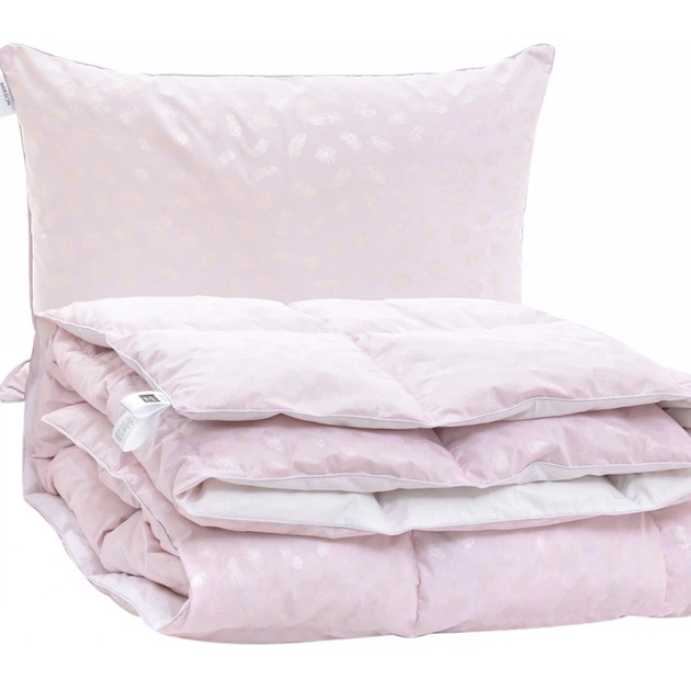 Ковдра MirSon Набір №2168 Bio-Pink Зима 90% пух 220х240 + подушка (2200003025583) - изображение 1