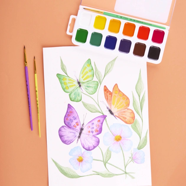 Акварельні фарби Yes Orange Line 12 кольорів б/п (110299) - picture 8