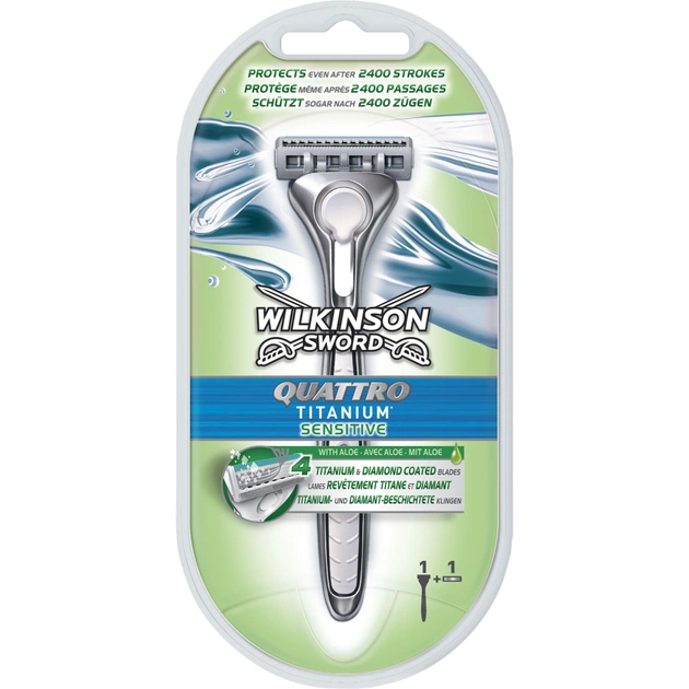 Бритва Wilkinson Sword Quattro Titanium Sensitive (4027800536269) - изображение 1