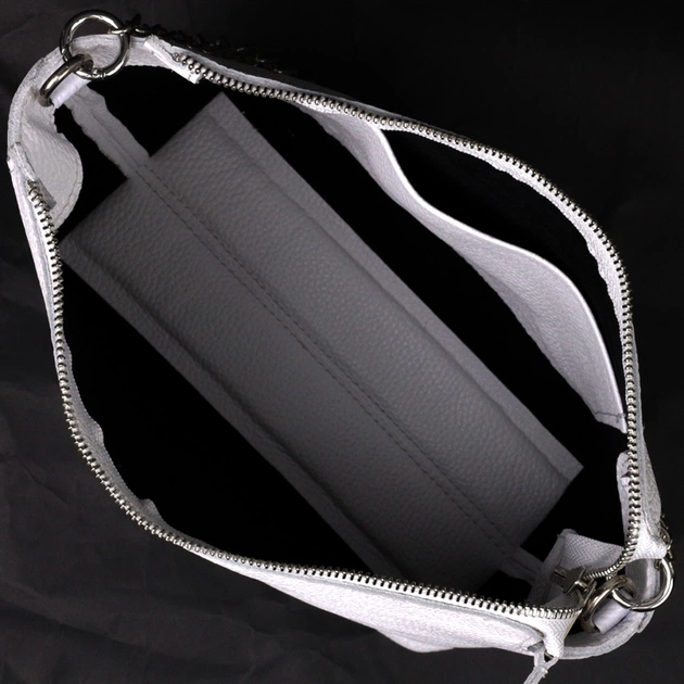 Сумка Grande Pelle Из натуральной кожи Белая (11654) - изображение 5