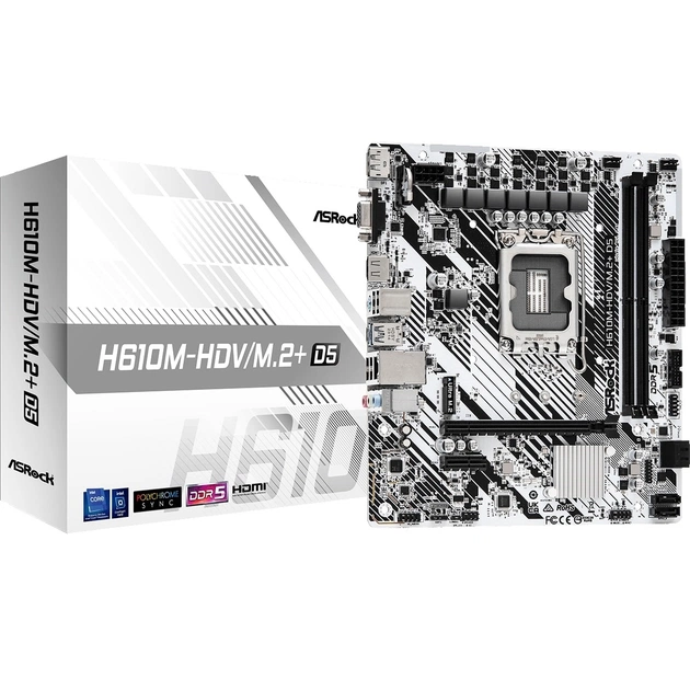Материнская плата ASRock H610M-HDV/M.2+ D5 Socket 1700 - изображение 1