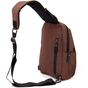 Сумка Vintage Через плече нейлон Коричнева (20634) - зменшене зображення 2