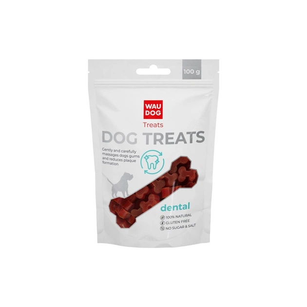Лакомство для собак WAUDOG Treats Стоматологическая косточка со вкусом курицы маленькая 100 г (4453) - изображение 1