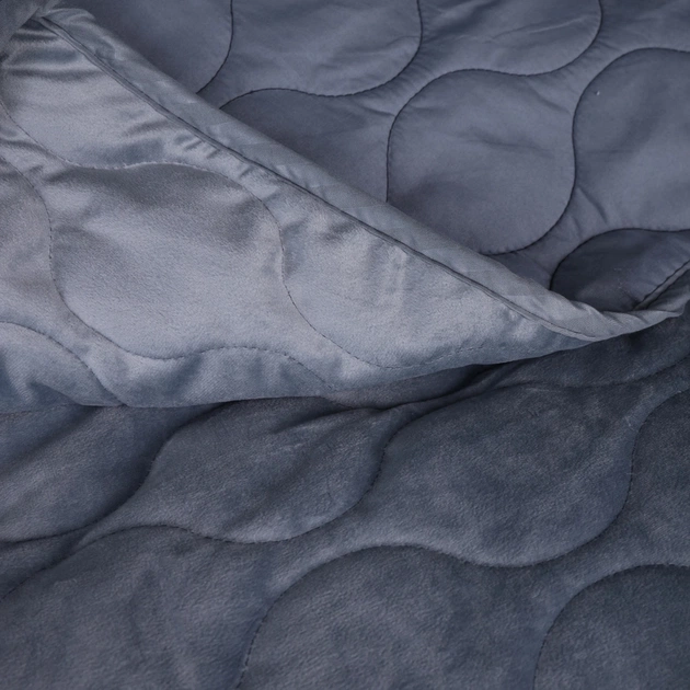 Покривало MirSon №5052 Velor charm Dark grey 180х210 см (2200008376901) - picture 3