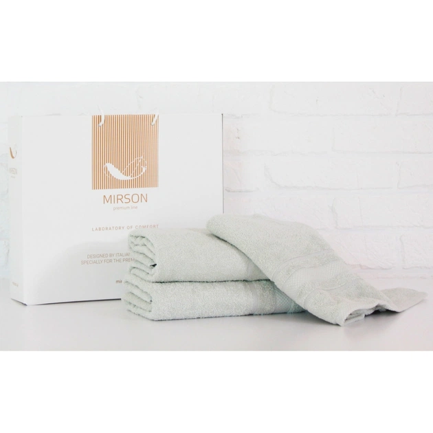 Рушник MirSon набір банних 5078 Elite SoftNess Menthol 50х90, 70х140, 100х150 (2200003960983) - изображение 1