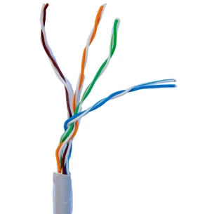 Кабель мережевий UTP 305м, cat.5e, CCA(25%), 4*2*0,51, PVC, indoor, grey GEAR (GEC-UTPCCA25051305) изображение 1