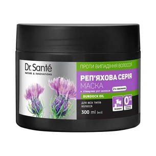 Маска для волосся Dr. Sante Реп'яхова Серія Двохвилинна Від випадіння волосся 300 мл (4823015945076) изображение 1