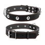 Нашийник для тварин Collar одинарний з прикрасами Ш 35 мм Д 48-63 см чорний (02711) - зменшене зображення 1