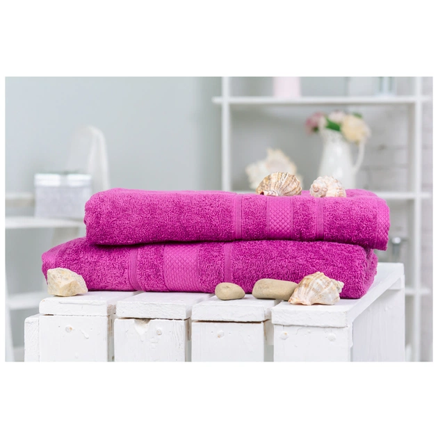 Рушник MirSon набір банний 5011 SoftNess Plum 50x90, 70x140 (2200003183030) - изображение 1