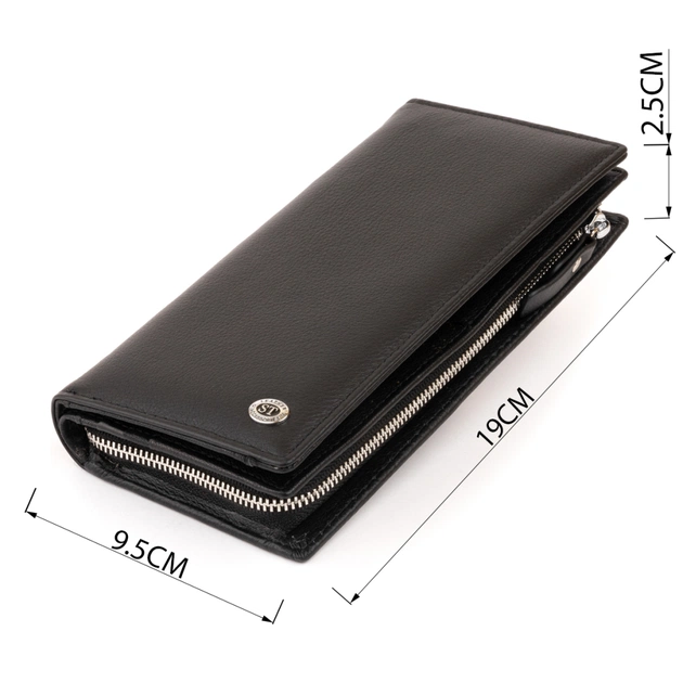 Кошелек ST Leather Кожаный женский Черный (19274) - изображение 3