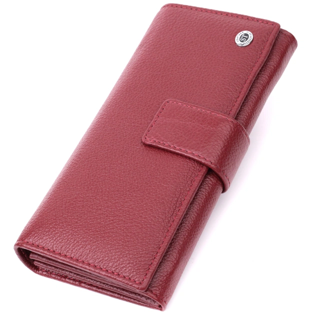 Гаманець ST Leather З натуральної шкіри Бордовий (22550) - зображення 1