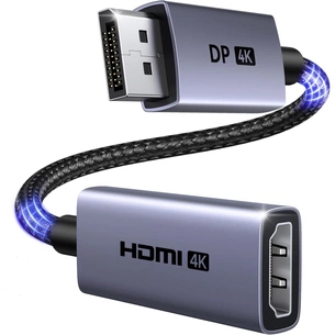 Кабель мультимедийный DisplayPort M to HDMI M 4K60Hz 18Gbps HDR10 3D Ugreen (95418) изображение 1