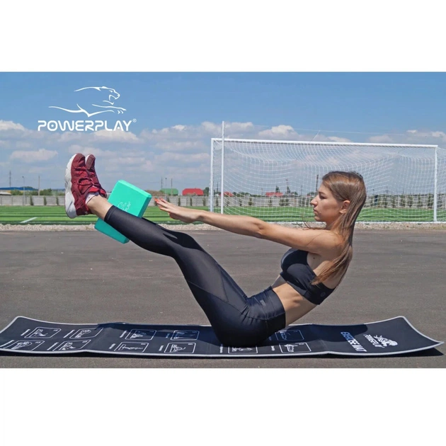 Блок для йоги PowerPlay 4006 Yoga Brick М'ятний (PP_4006_Mint_Yoga_Brick) - picture 8