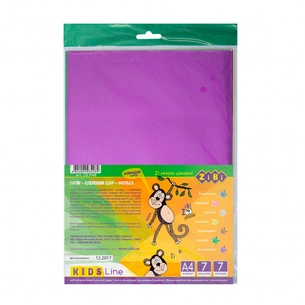 Кольоровий папір ZiBi А4, Металік, 7 листів/7 кольорів (ZB.1948) зображення 1