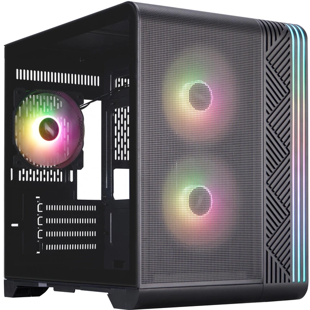 Корпус для ПК 1stPlayer VT5-BK-3F7 Black (VT5-BK-3F7) - изображение 1