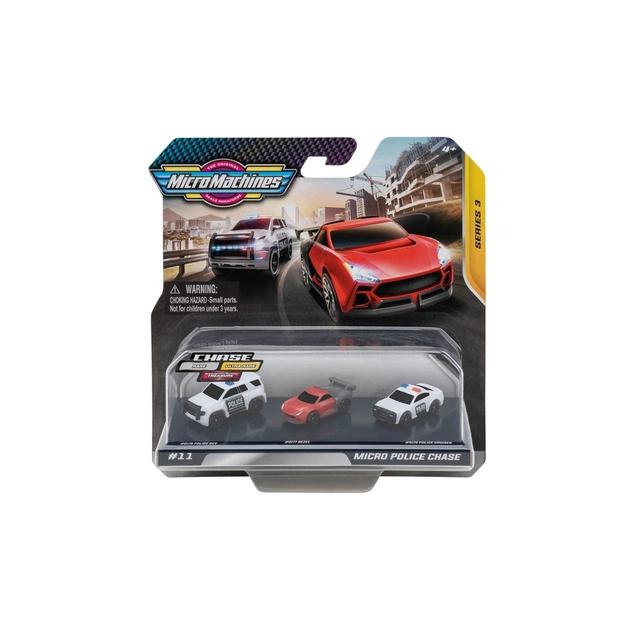 Машина Micro Machines Поліцейська погоня W3, 3 шт (6625992) - изображение 1