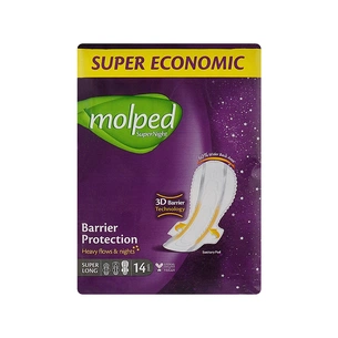 Гігієнічні прокладки Molped SuperNight Super Long 35 см 14 шт. (8690536829187) зображення 1