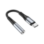 Перехідник USB-C M to 3.5mm F LS33 metal gray HOCO (6931474761163) - зменшене зображення 6