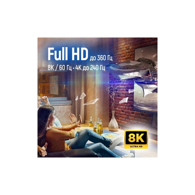 Кабель мультимедійний HDMI M to HDMI M 2.0m V2.1 8K black ColorWay (CW-CBHD088-BK) - picture 7