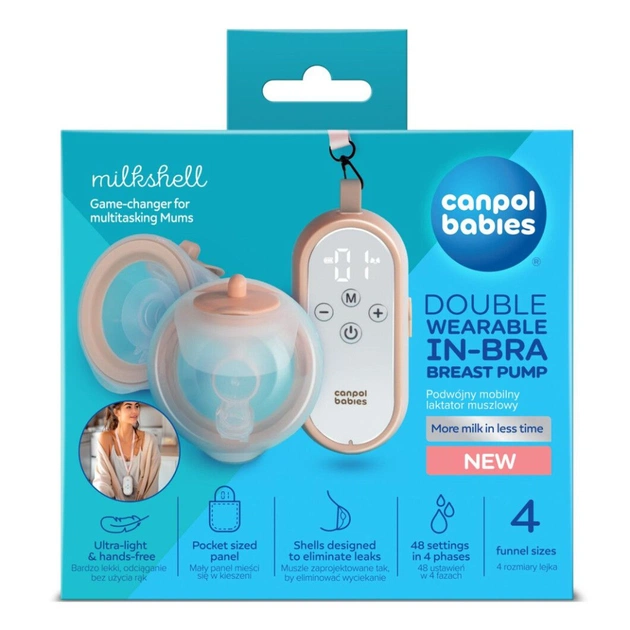 Молоковідсмоктувач Canpol babies подвійний мобільний MilkShell (20/106) - picture 3