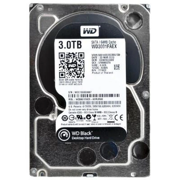 Жорсткий диск 3.5" 3TB WD (#WD3001FAEX-FR#) - изображение 1