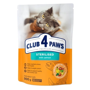 Сухий корм для кішок Club 4 Paws Преміум Sterilised з лососем 900 г (4820269144804) зображення 1
