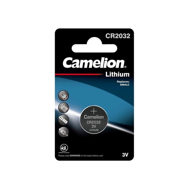 Батарейка CR 2032 Lithium * 1 Camelion (CR2032-BP1) - зображення 1
