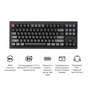 Клавіатура Keychron V3 Ultra Keychron Red Switch RGB UA Black (V3U-D1-UA) - зменшене зображення 8