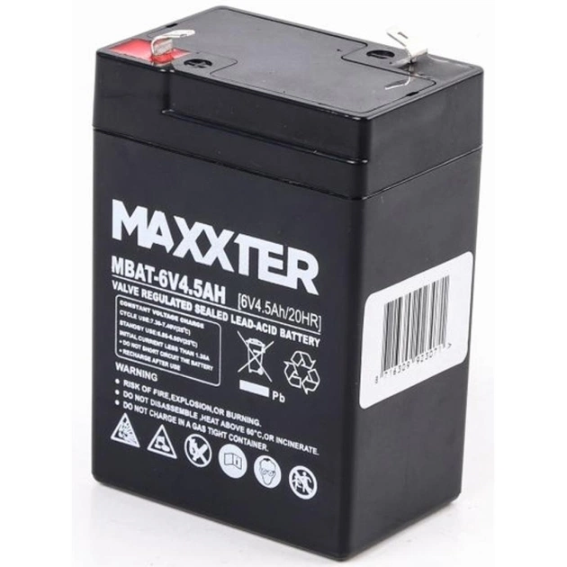 Батарея к ИБП Maxxter 6V 4.5AH (MBAT-6V4.5AH) - изображение 1