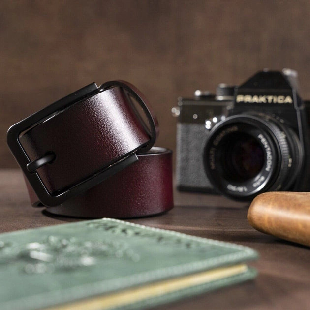 Ремінь Vintage Чоловічий шкіряний Коричневий (20221) - зображення 8