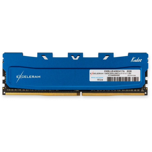 Модуль пам'яті для комп'ютера DDR4 8GB 2400 MHz Blue Kudos eXceleram (EKBLUE4082417A) - зображення 1