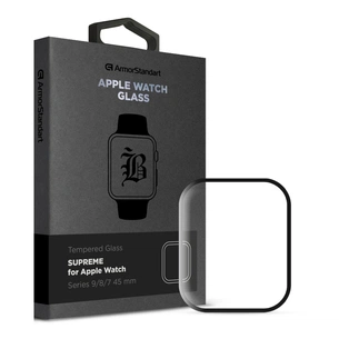 Скло захисне Armorstandart Supreme Black Icon Apple Watch Series 9/8/7 45 mm (ARM77081) зображення 1
