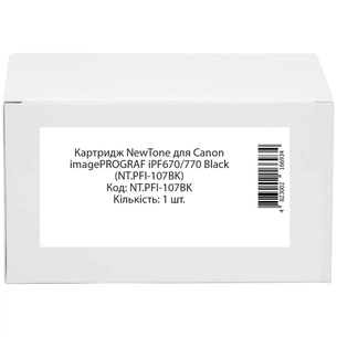 Картридж NewTone Canon imagePROGRAF iPF670/770 Black (NT.PFI-107BK) зображення 1