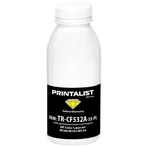 Тонер HP CLJ M180/M181/M154 35г Yellow Printalist (TR-CF532A-35-PL) зображення 1