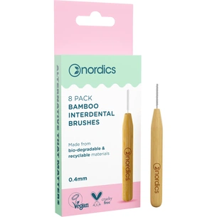 Щітки для міжзубних проміжків Nordics Bamboo 0.40 мм 8 шт. (3800500324210) изображение 1