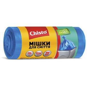 Пакети для сміття Chisto Міцні 35 л 100 шт. (4823098410850) зображення 1