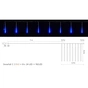 Гірлянда Delux Snowfall C 192LED 8х0.3 м IP44 EN Синя/Прозора (90017978) - зменшене зображення 2