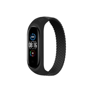 Ремінець до фітнес браслета BeCover Elastic Nylon Style для Xiaomi Mi Smart Band 5/6 (Size S) Black (706145) зображення 1